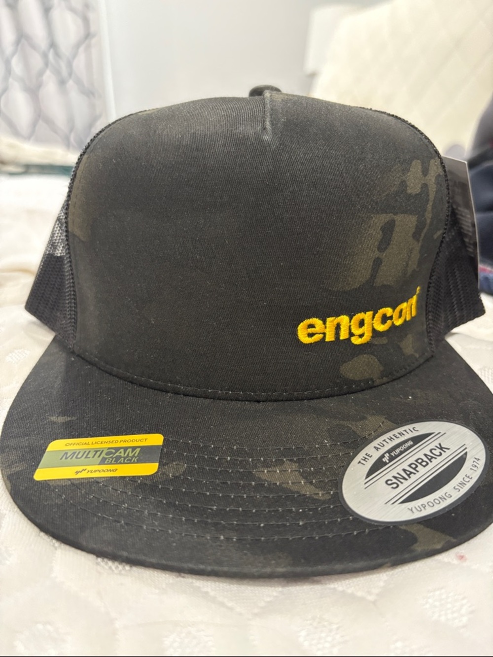 Black Multicam Snapback Hat